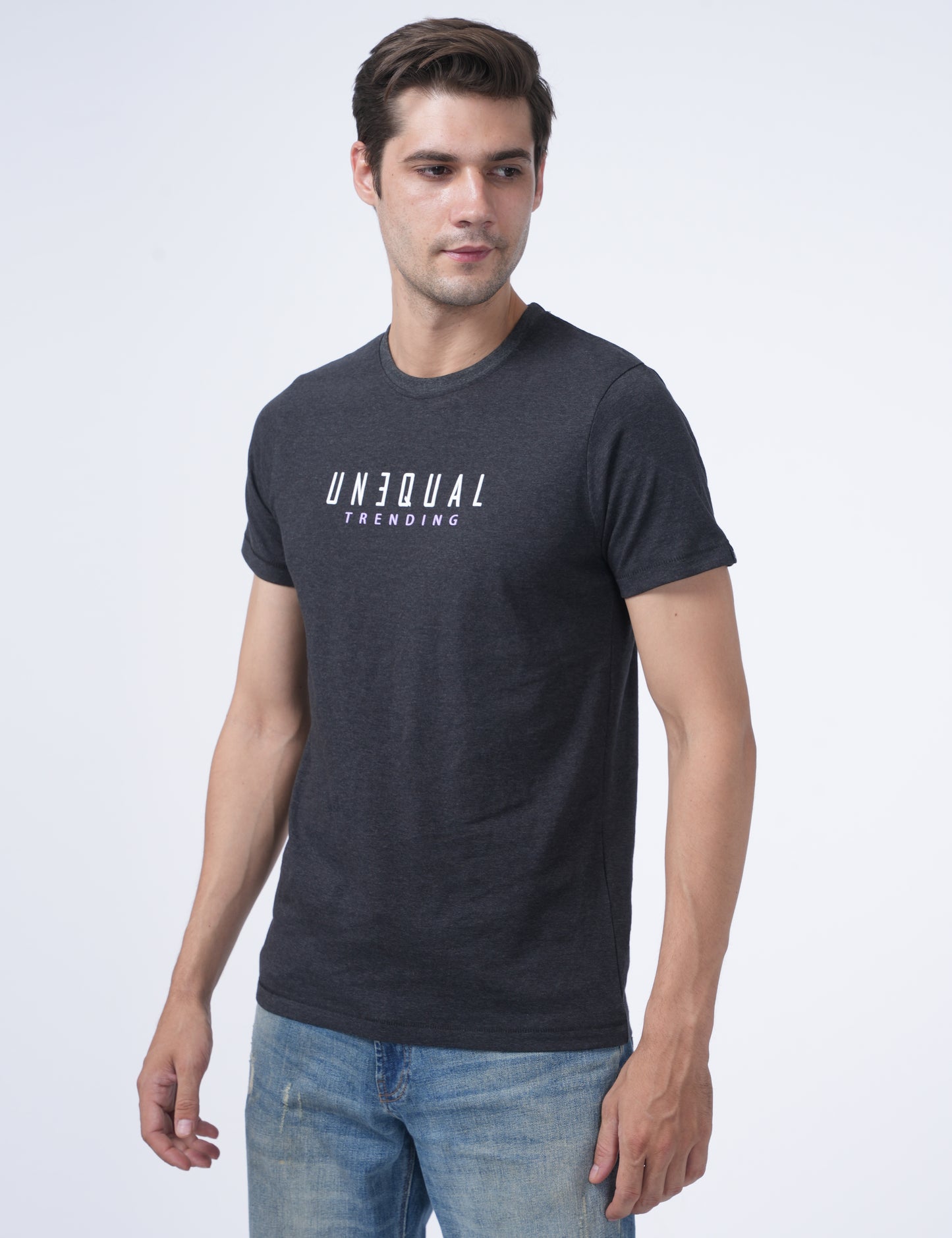 Men T-shirt - Anthra mel - UN005