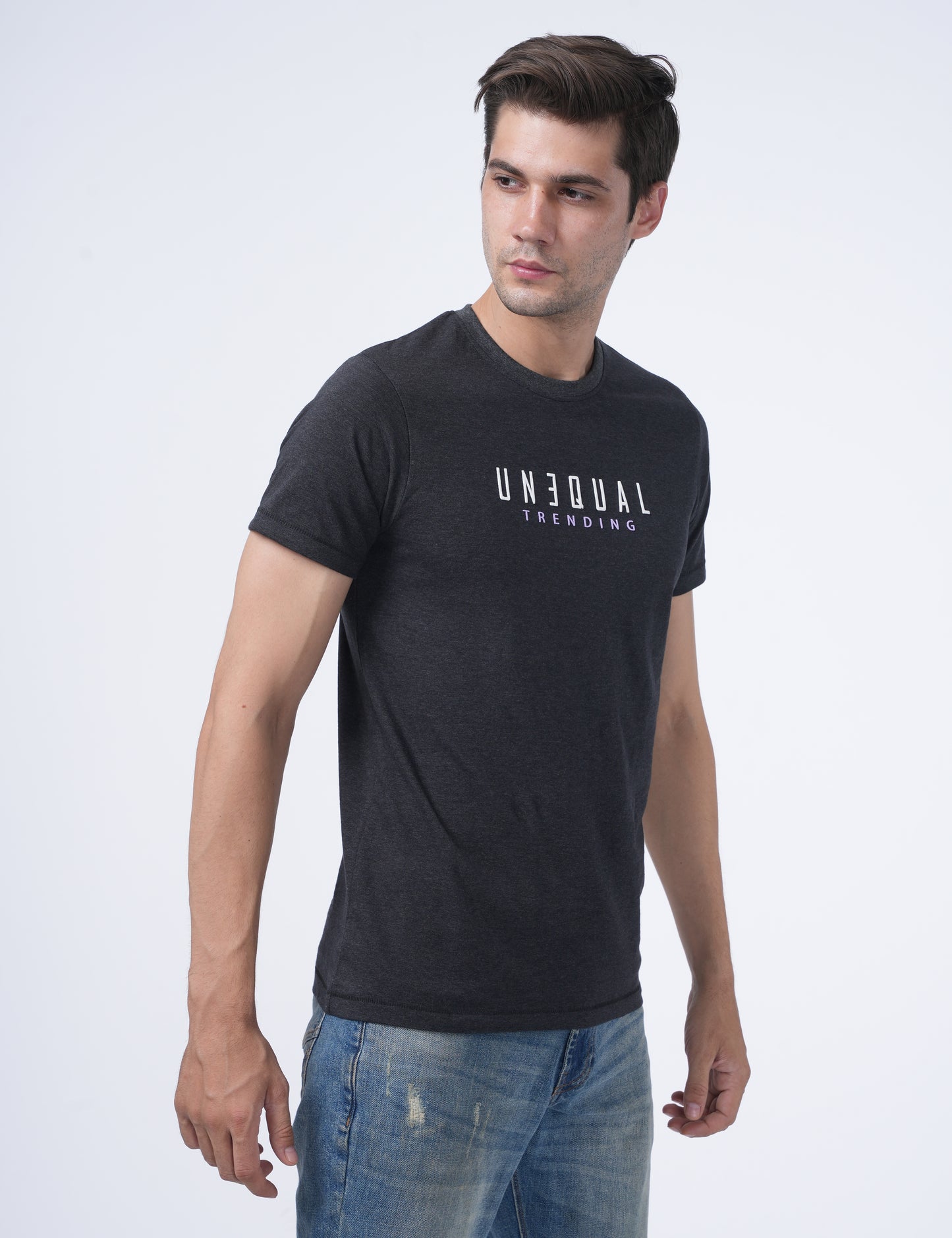 Men T-shirt - Anthra mel - UN005