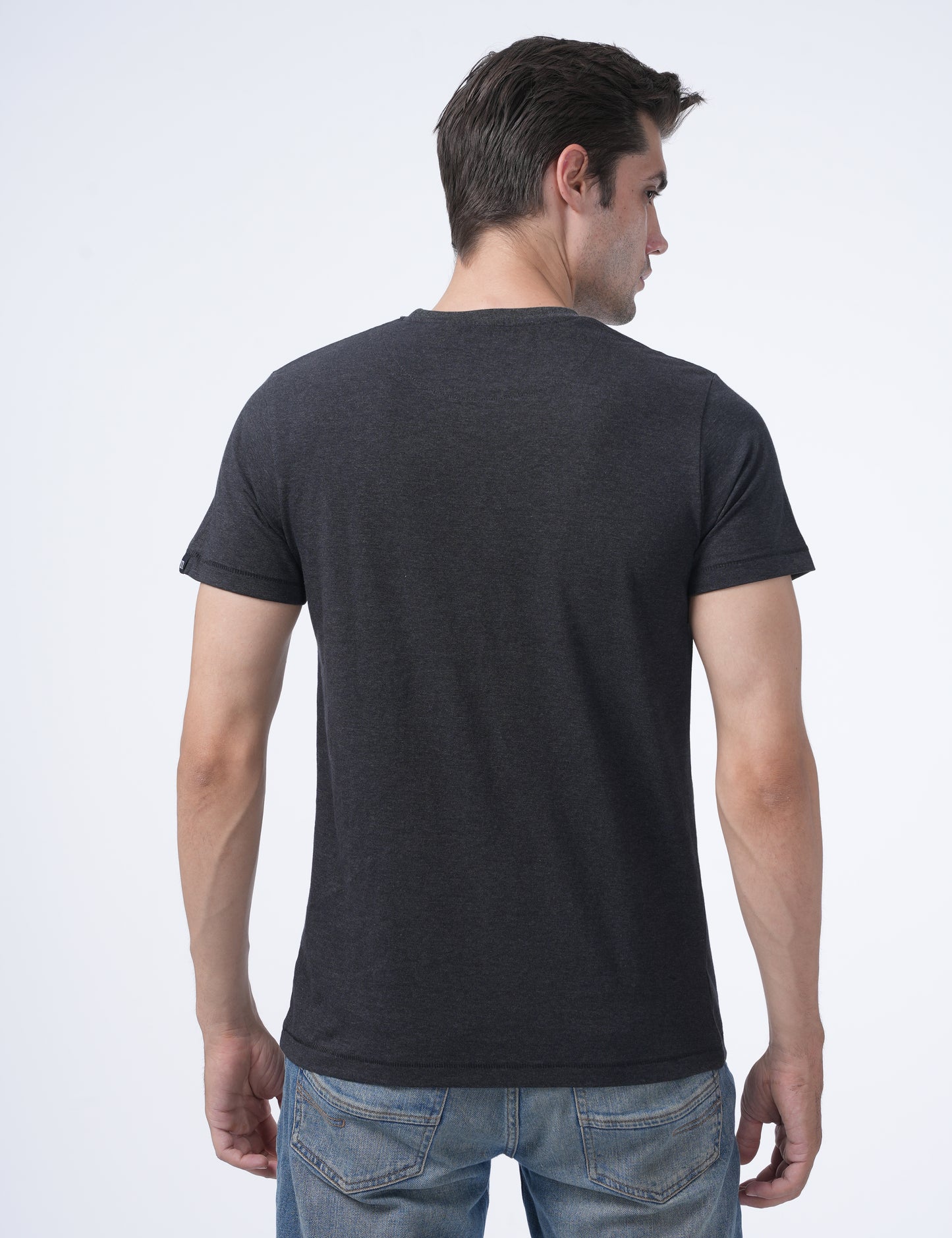 Men T-shirt - Anthra mel - UN005
