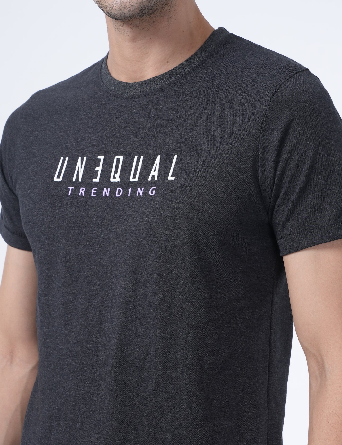 Men T-shirt - Anthra mel - UN005