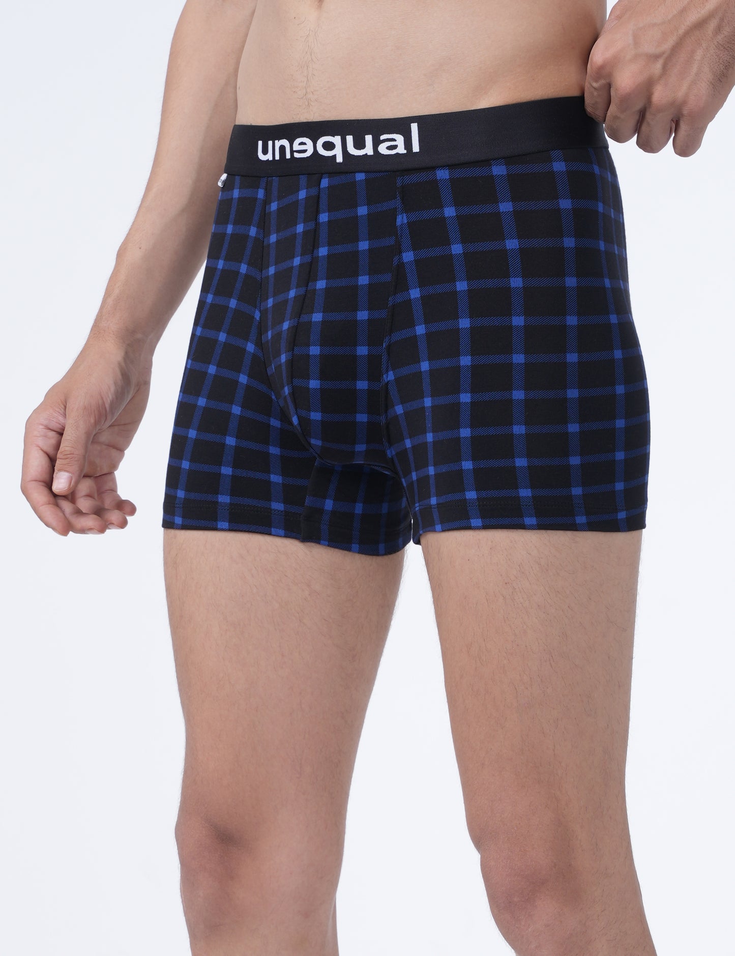 Men Trunks - Blue checked - UN024