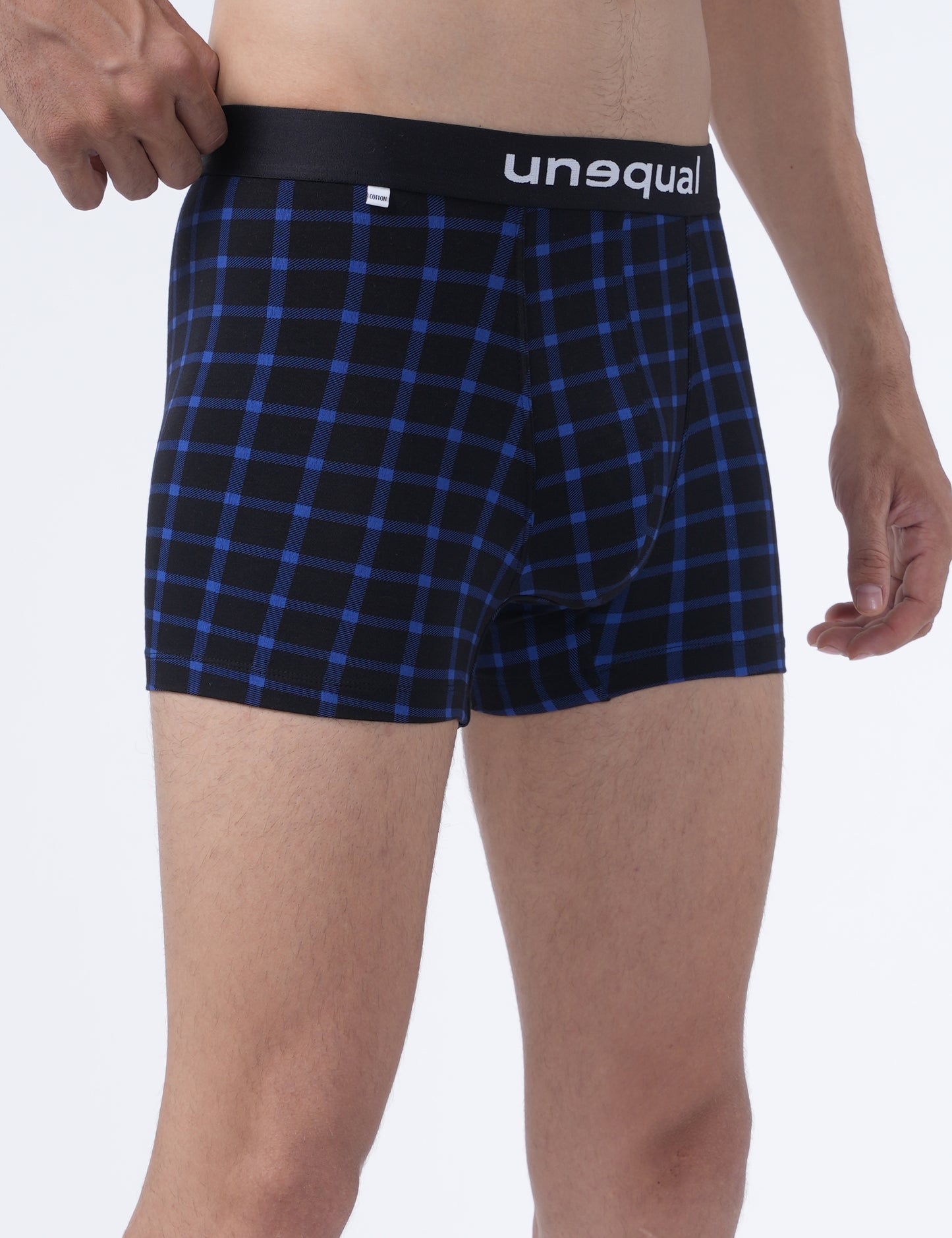 Men Trunks - Blue checked - UN024