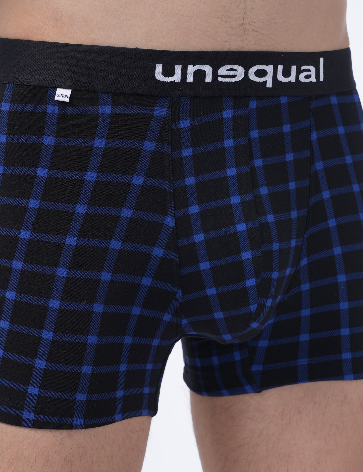 Men Trunks - Blue checked - UN024