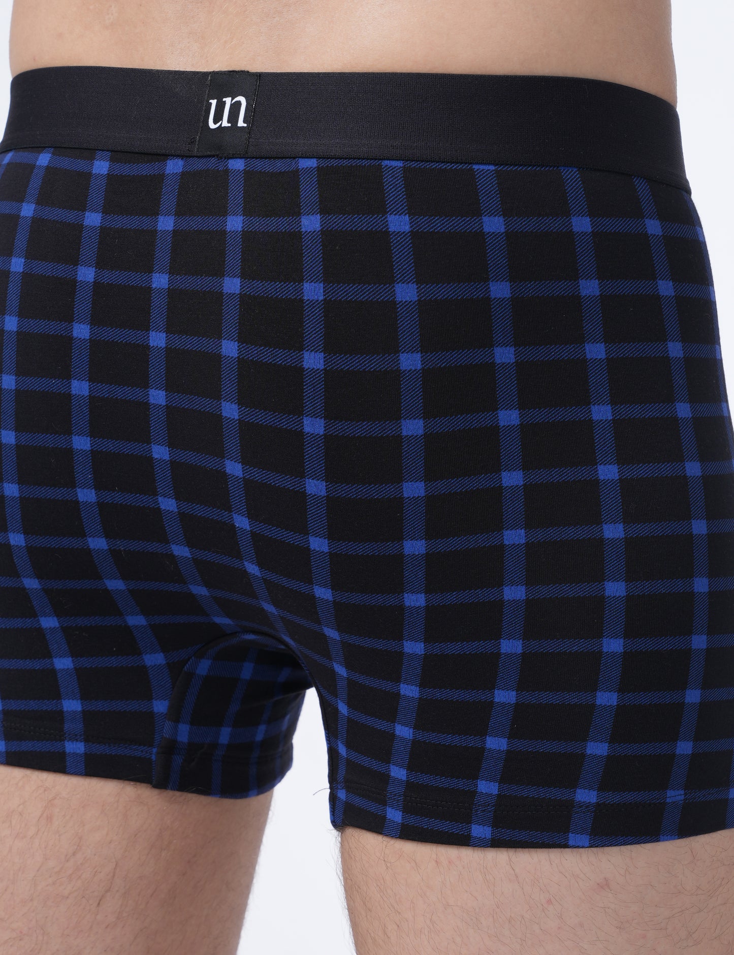 Men Trunks - Blue checked - UN024
