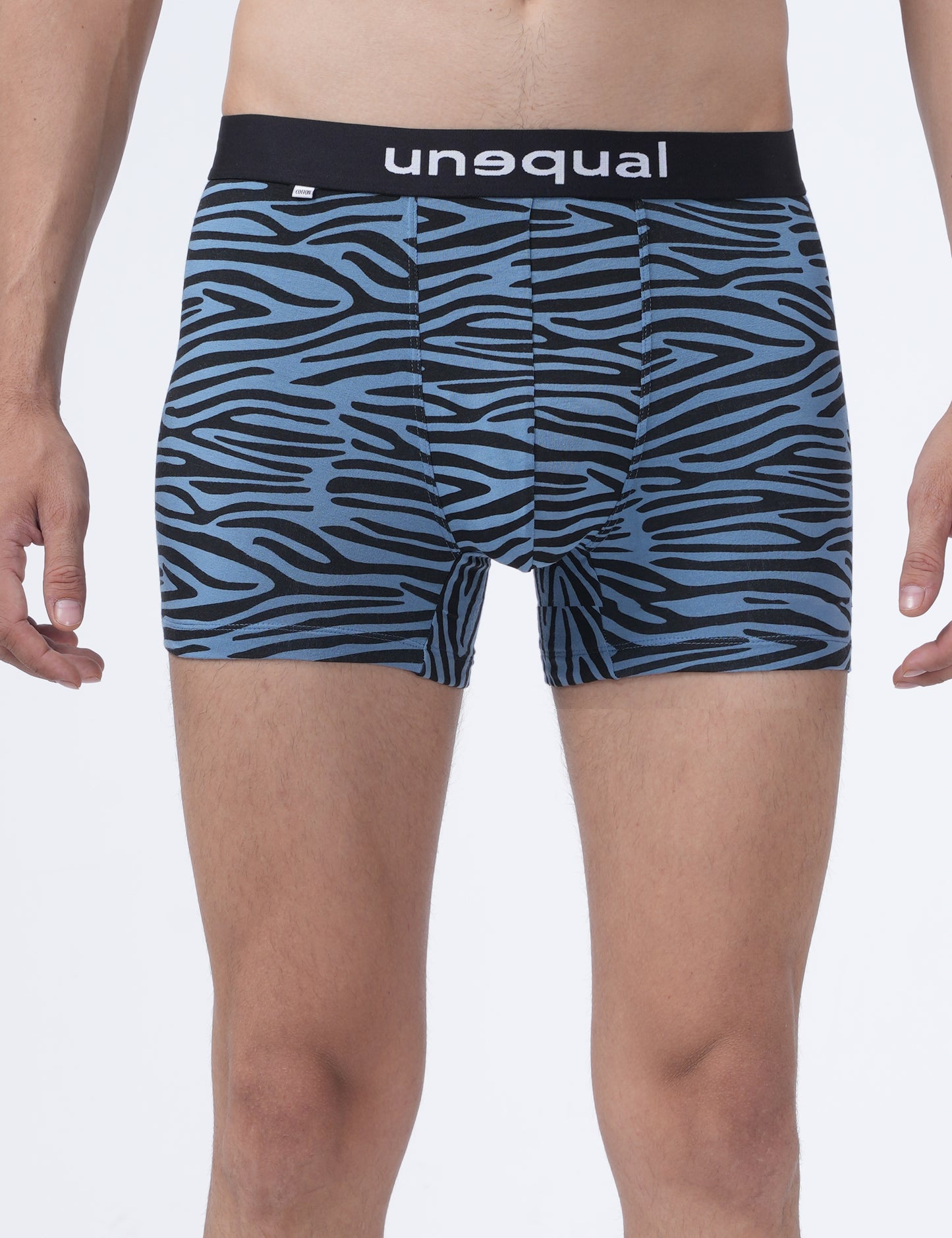 Men Trunks - Blue zebra print - UN025
