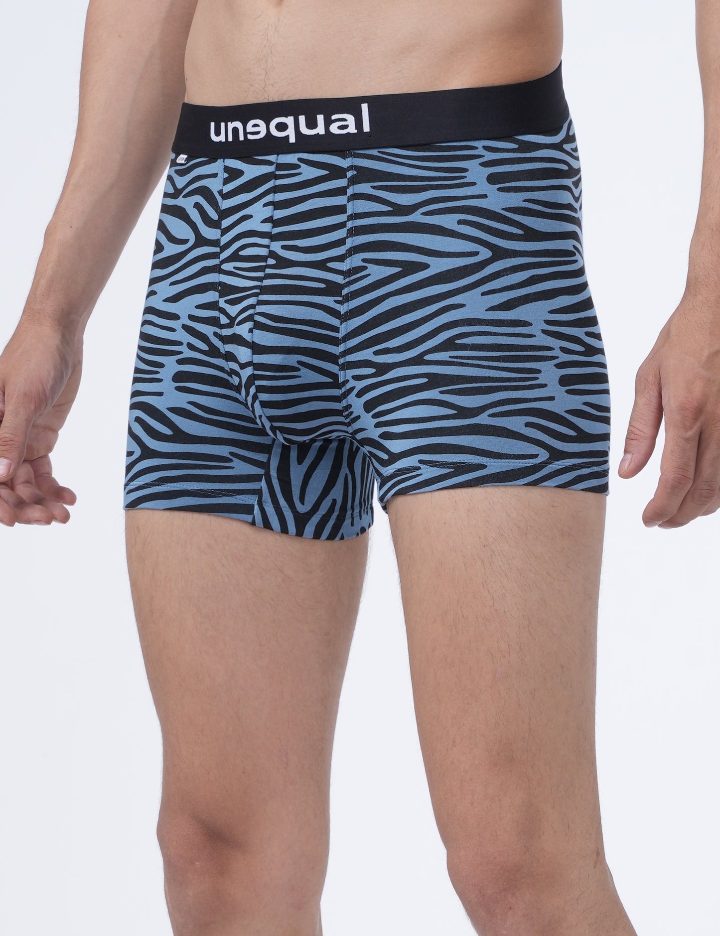 Men Trunks - Blue zebra print - UN025