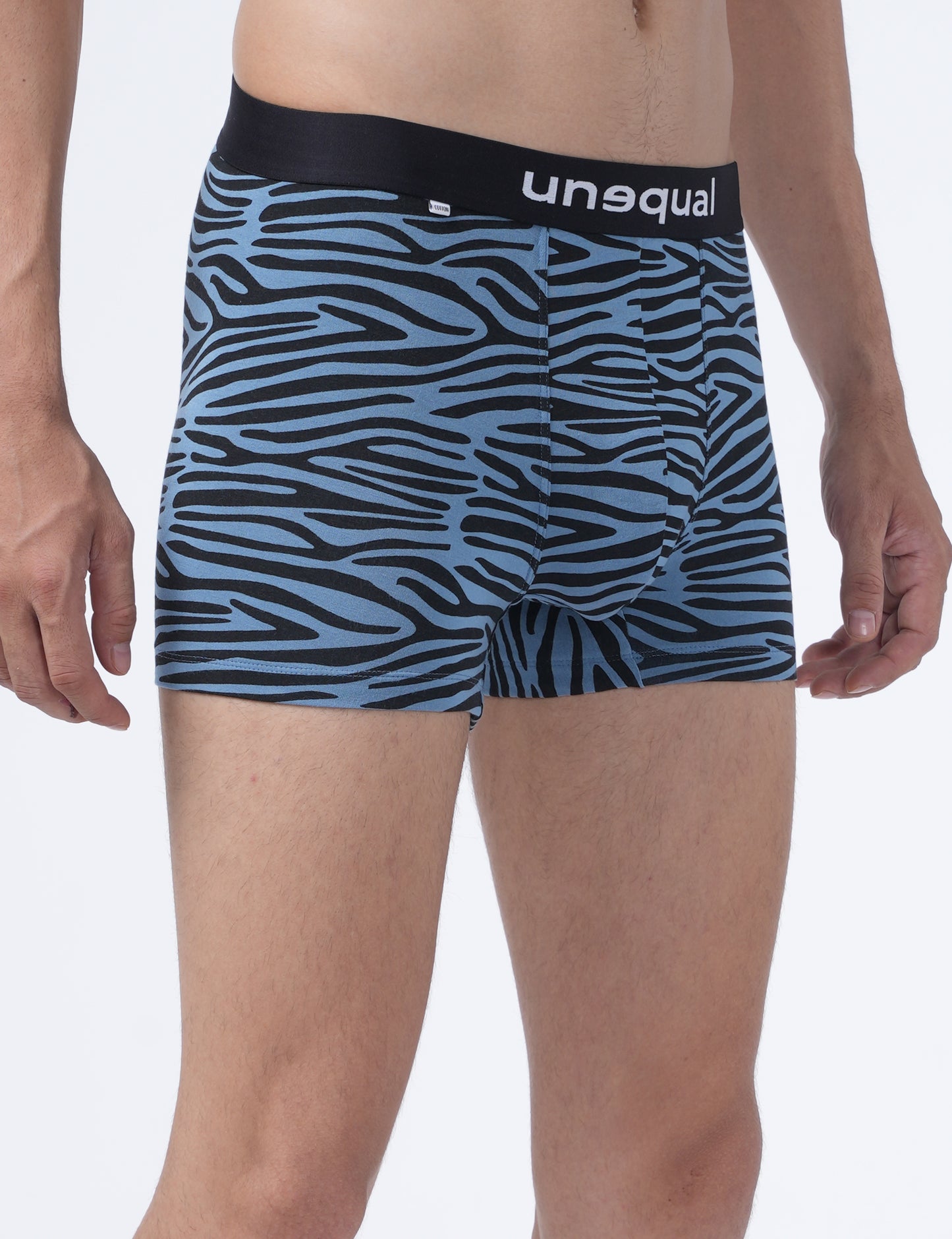 Men Trunks - Blue zebra print - UN025