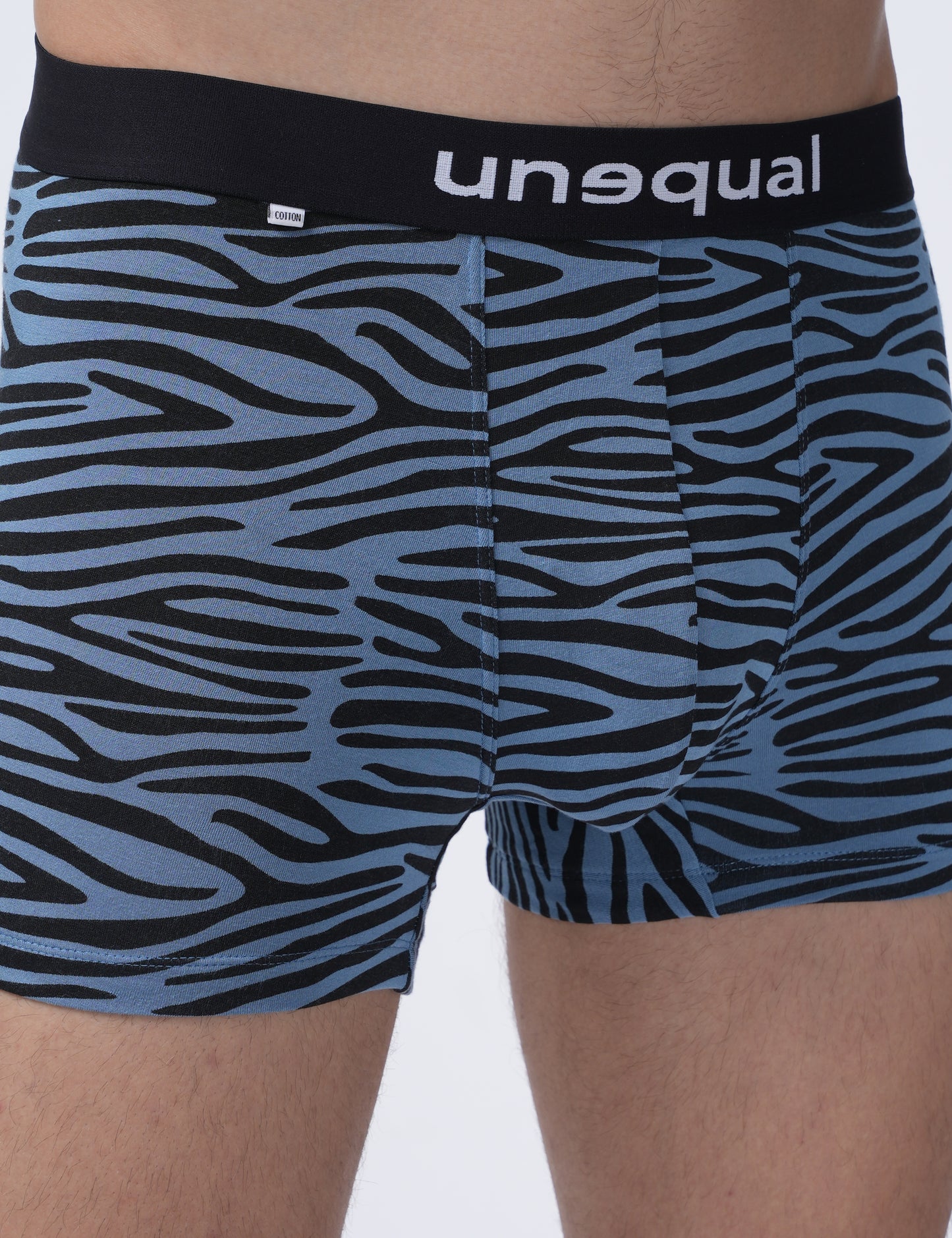 Men Trunks - Blue zebra print - UN025