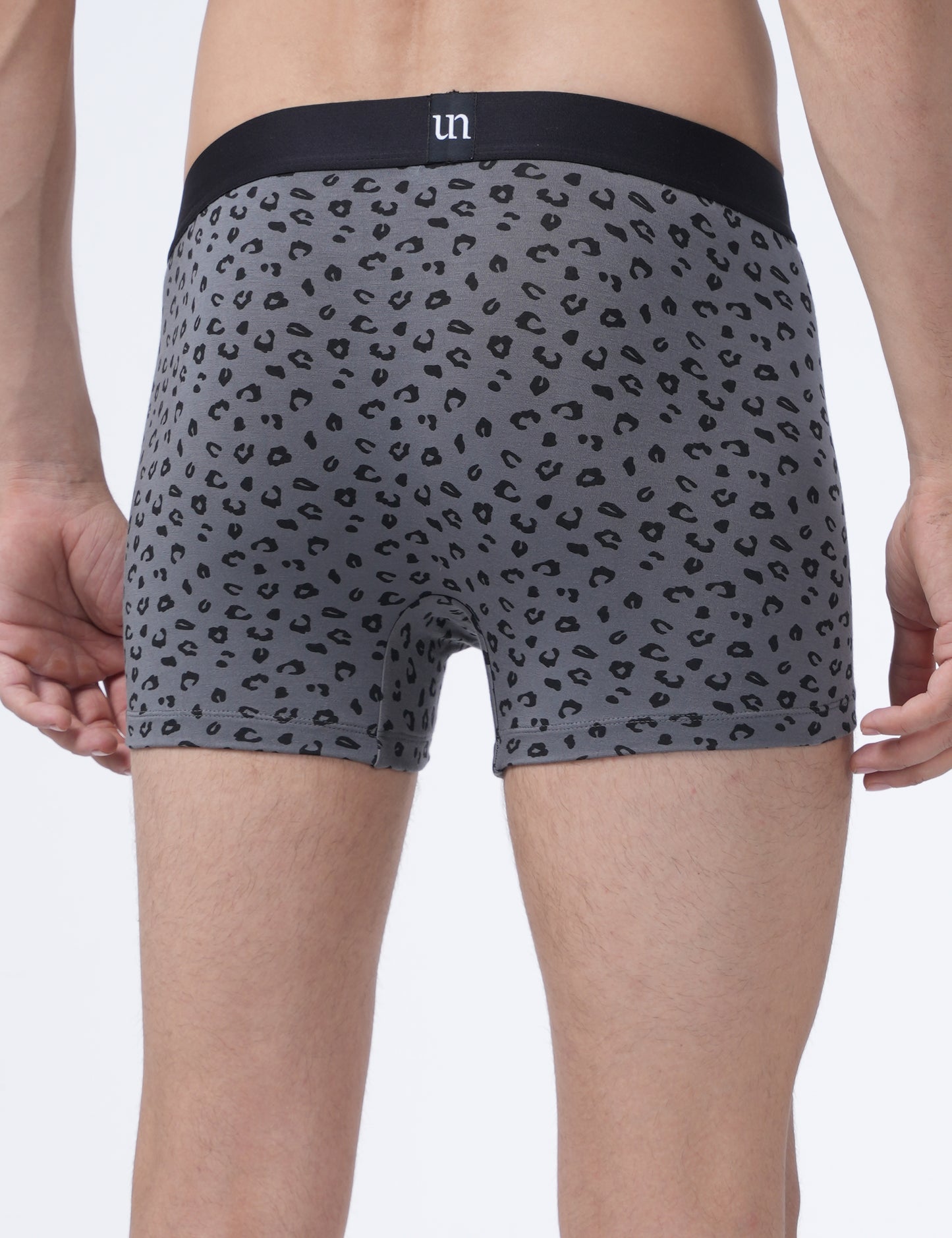 Men Trunks - Grey cheetah print - UN029