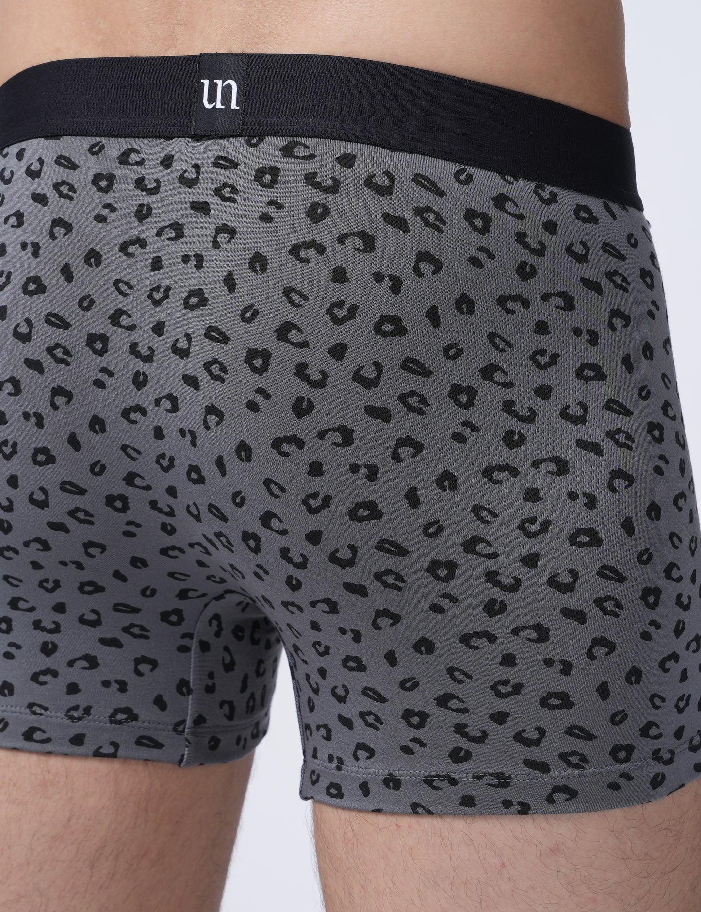 Men Trunks - Grey cheetah print - UN029
