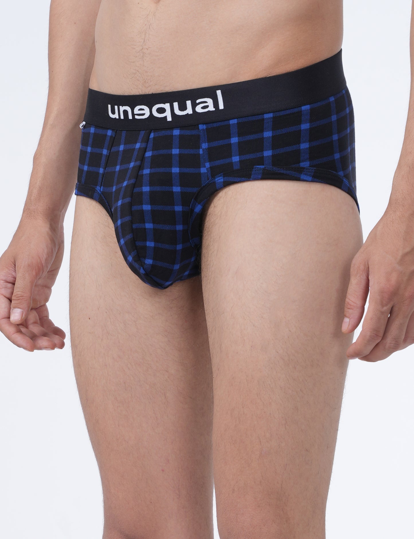 Men Briefs - Blue checked - UN030