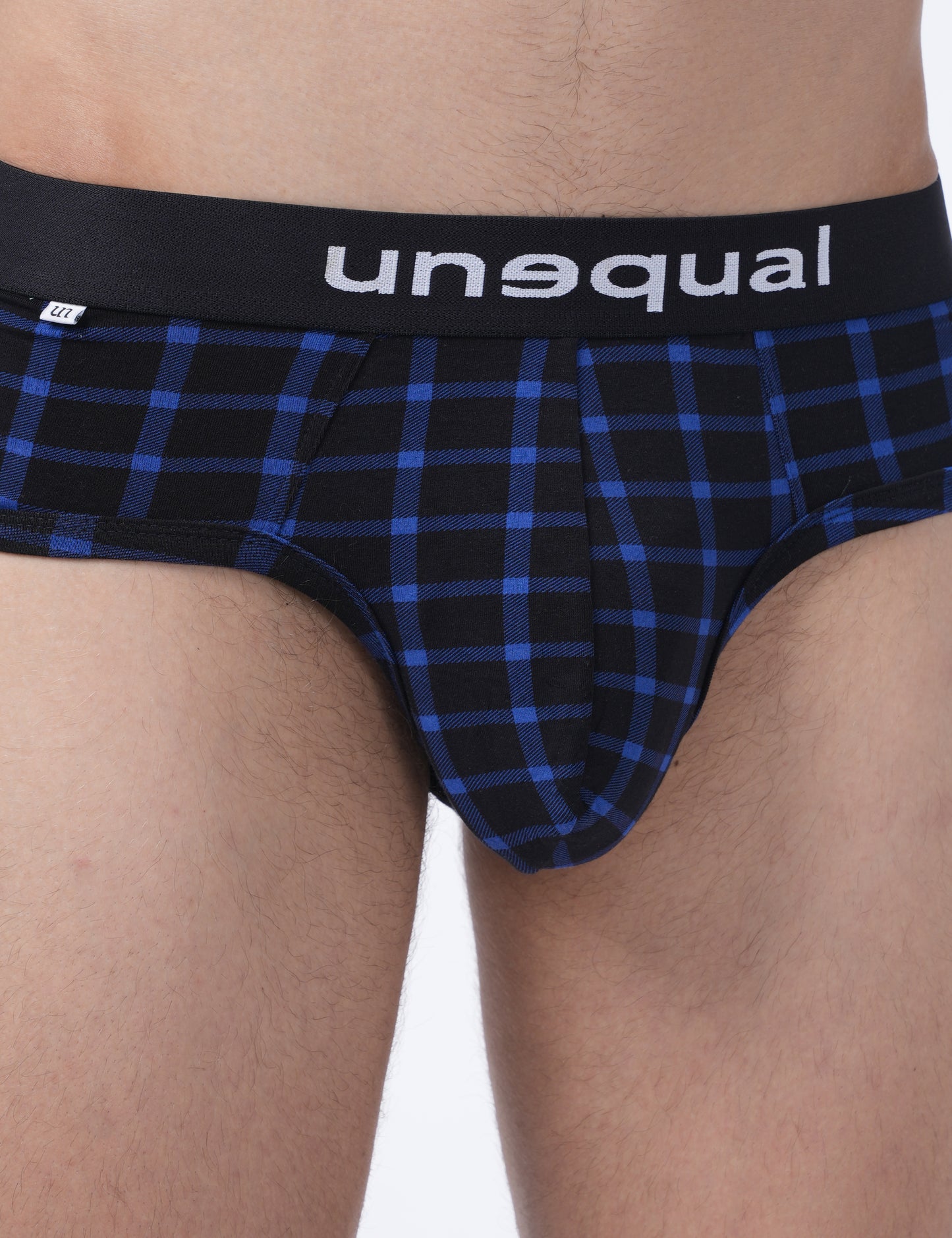 Men Briefs - Blue checked - UN030