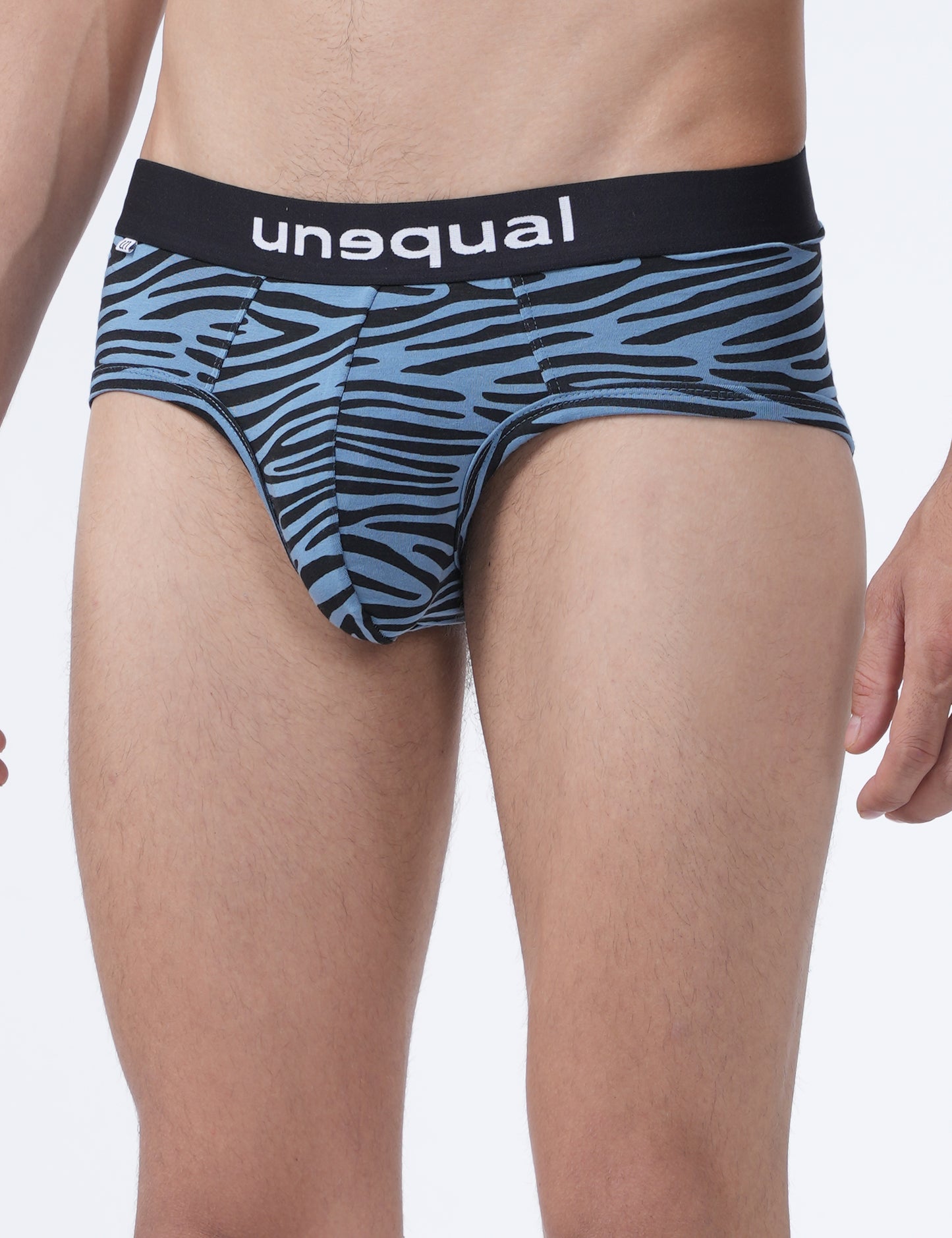 Men Briefs - Blue zebra print - UN031