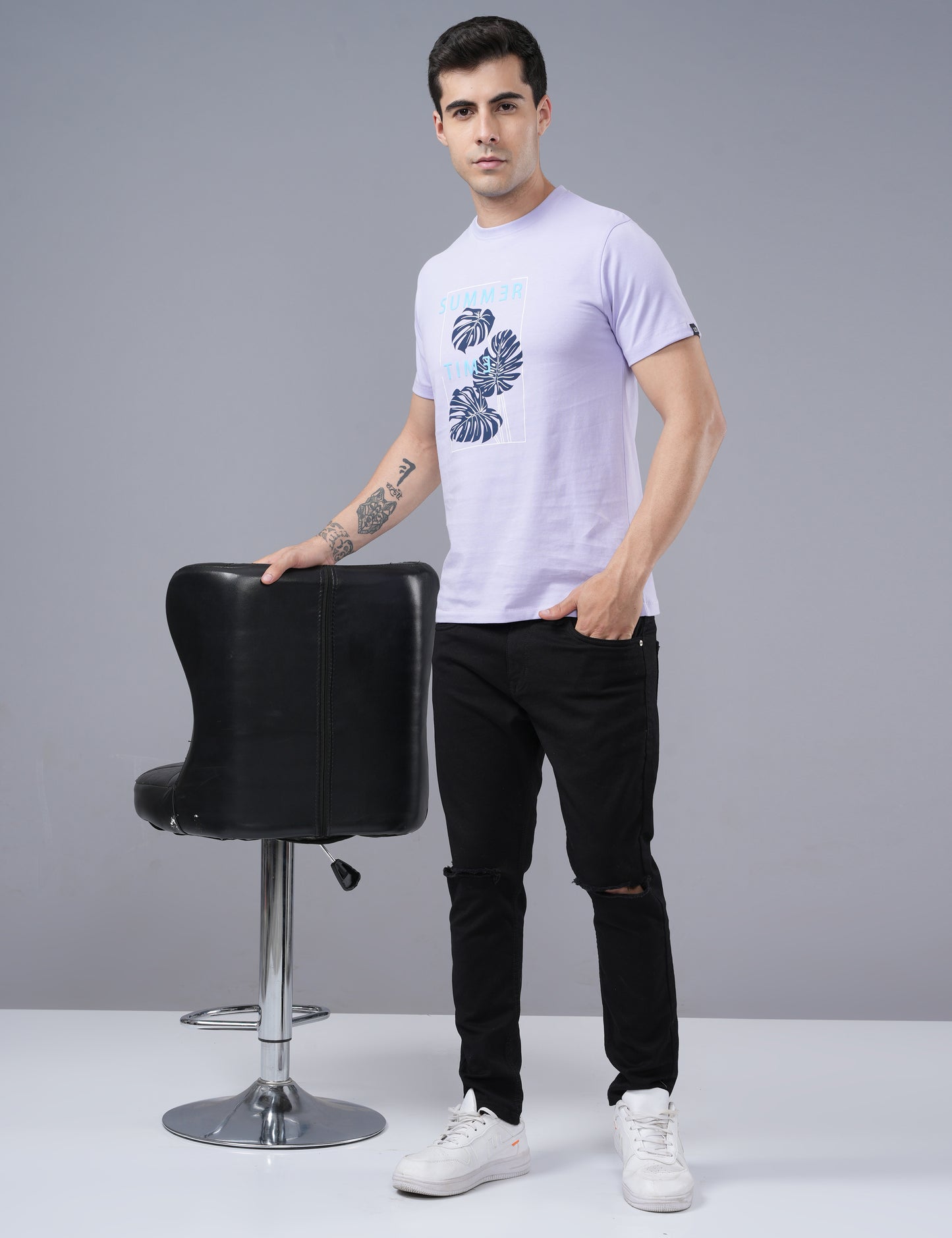 Men T-shirt - Purple heather- UN004