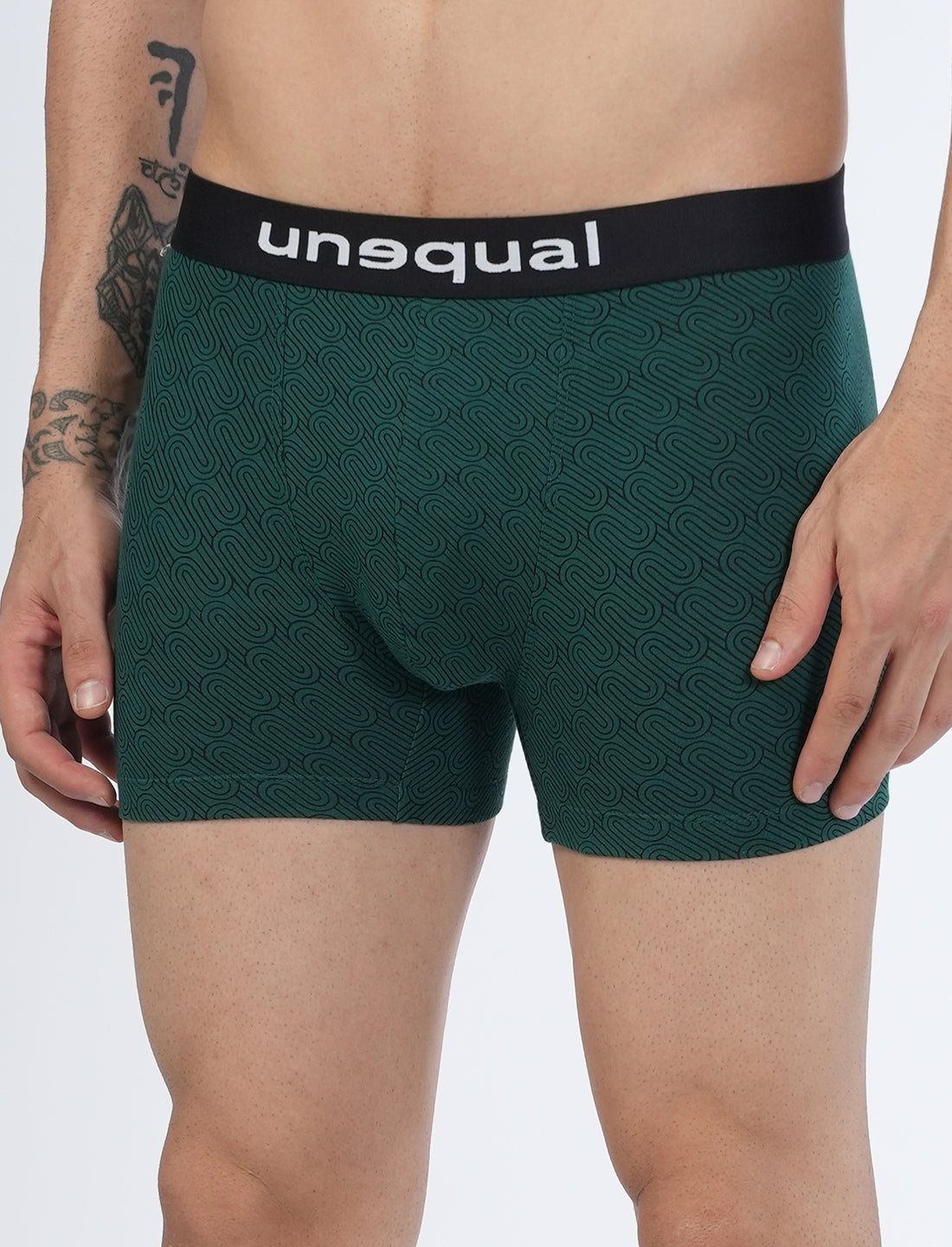 Men Trunks - Green AOP - UN022